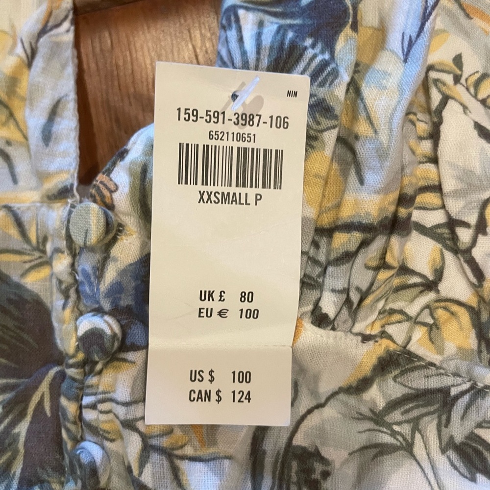 Abercrombie & Fitch V-Neck Floral Maxi Dress in Yellow, Blue, Green - Picture 2 of 2